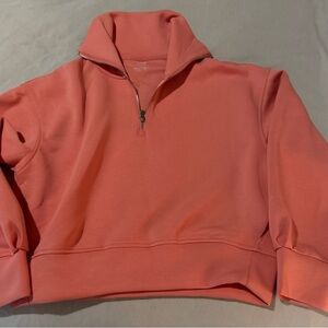 Womens Old Navy Size Medium Coral Half-Zip Pullover